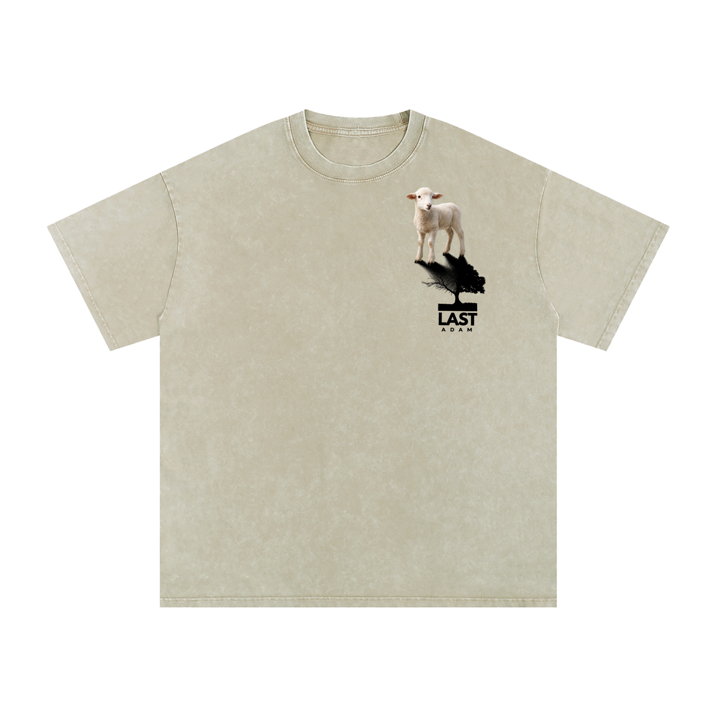 The Lamb Snow Washed Oversized Cotton T-Shirt