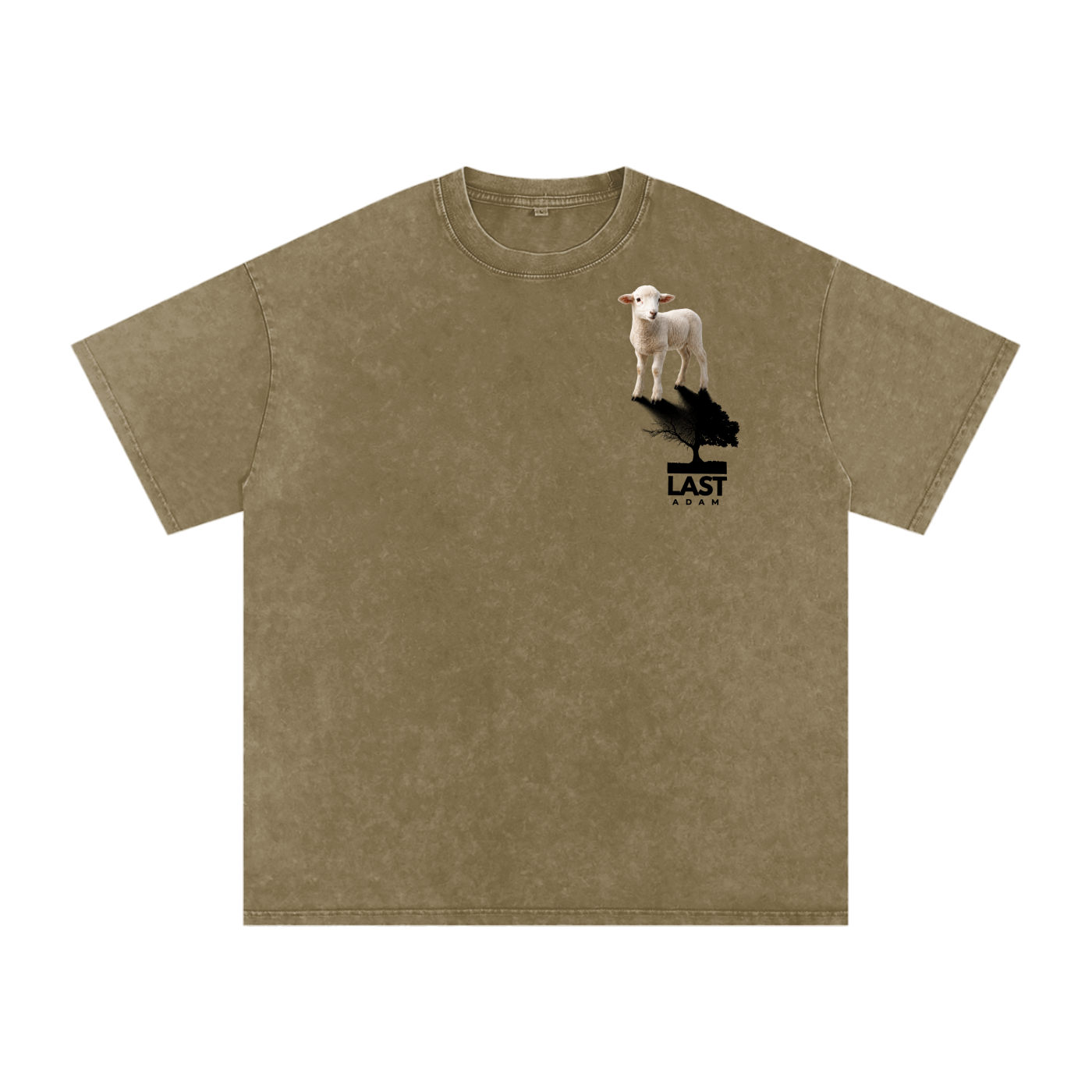 The Lamb Snow Washed Oversized Cotton T-Shirt