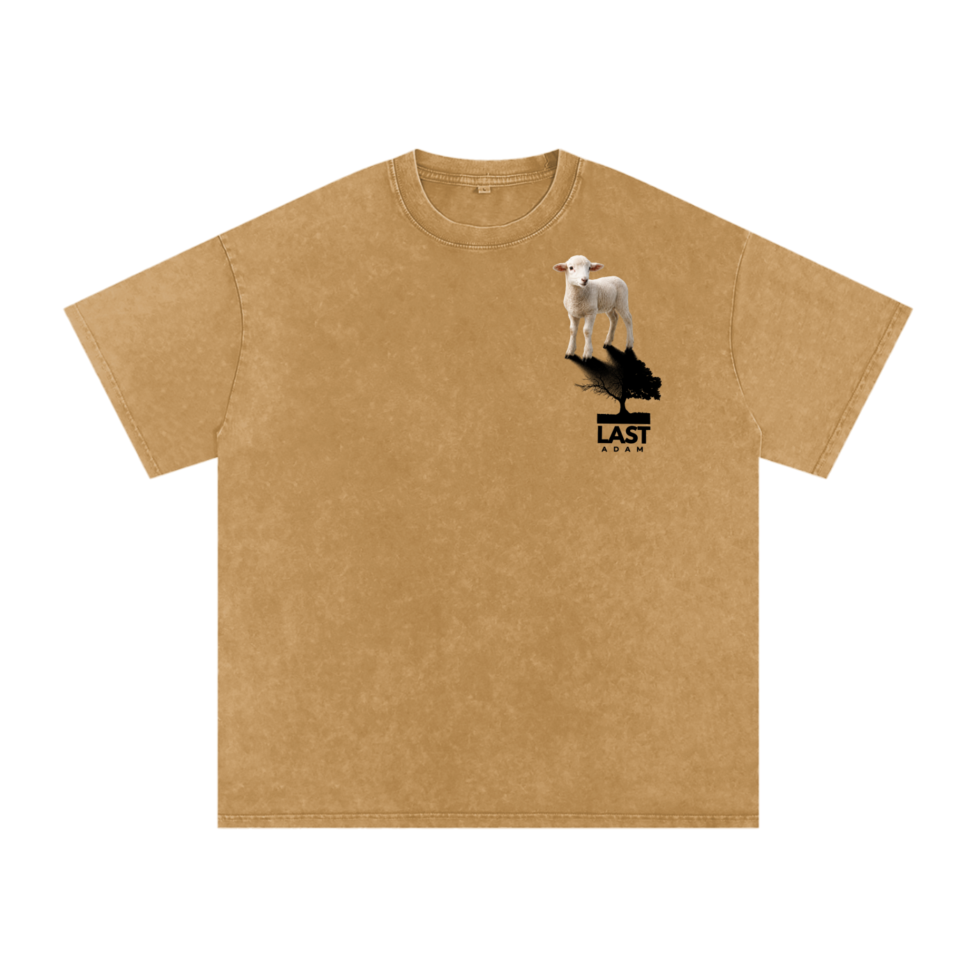 The Lamb Snow Washed Oversized Cotton T-Shirt