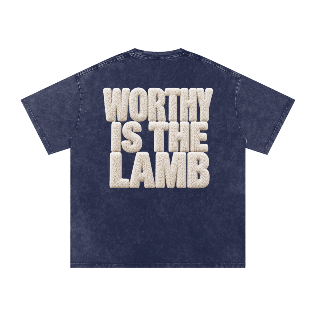 The Lamb Snow Washed Oversized Cotton T-Shirt
