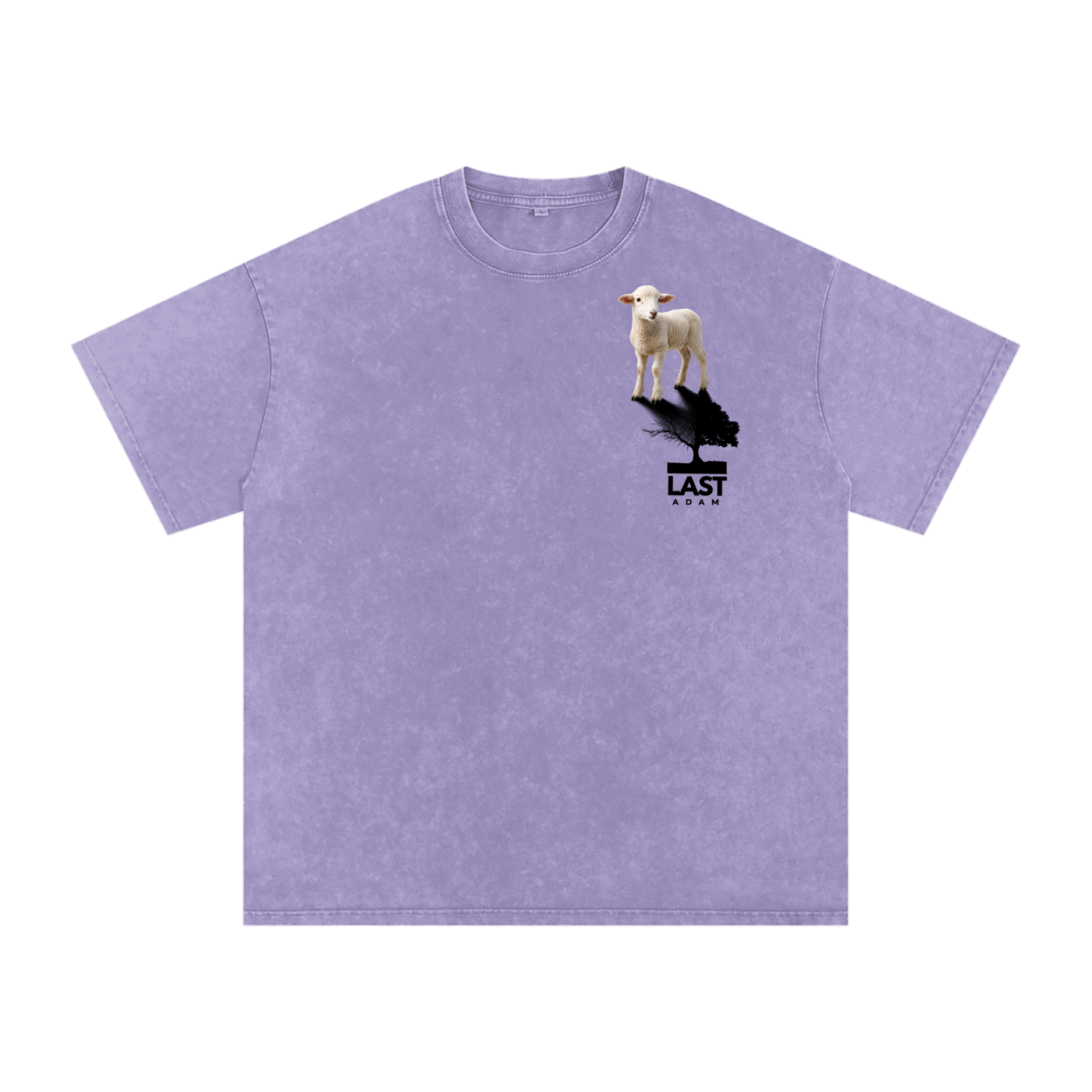 The Lamb Snow Washed Oversized Cotton T-Shirt