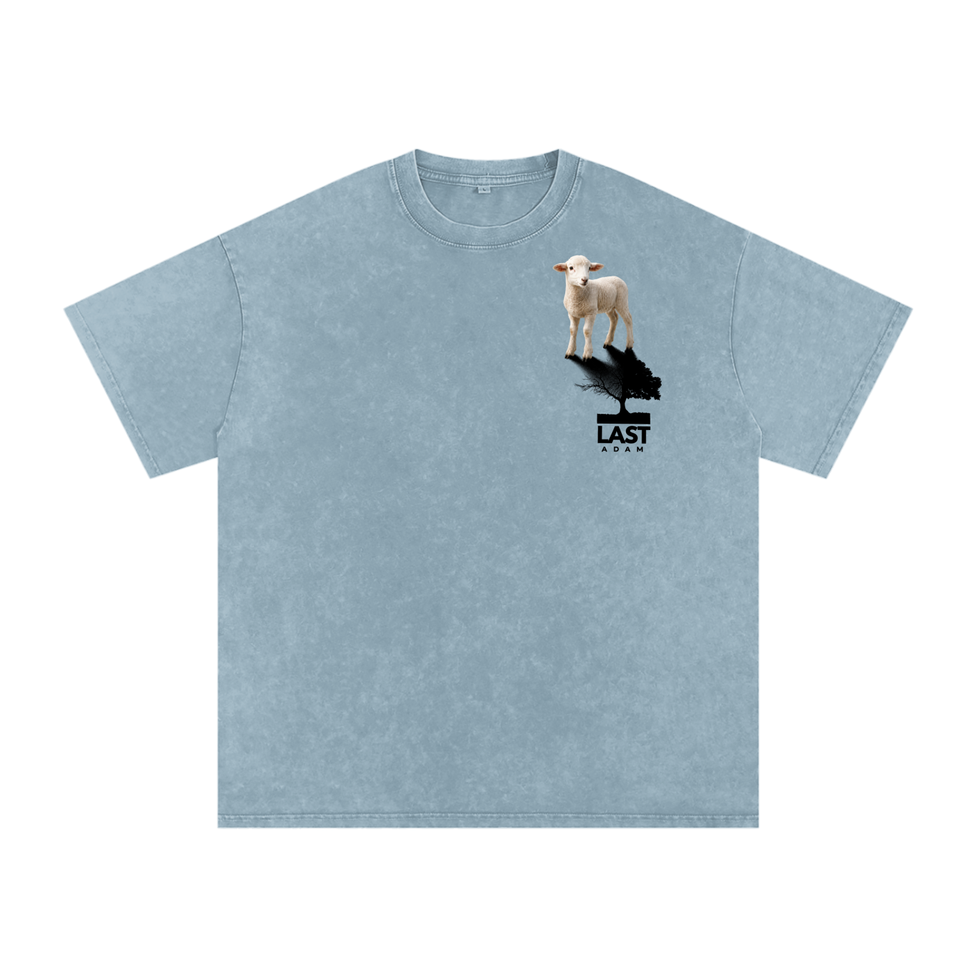 The Lamb Snow Washed Oversized Cotton T-Shirt