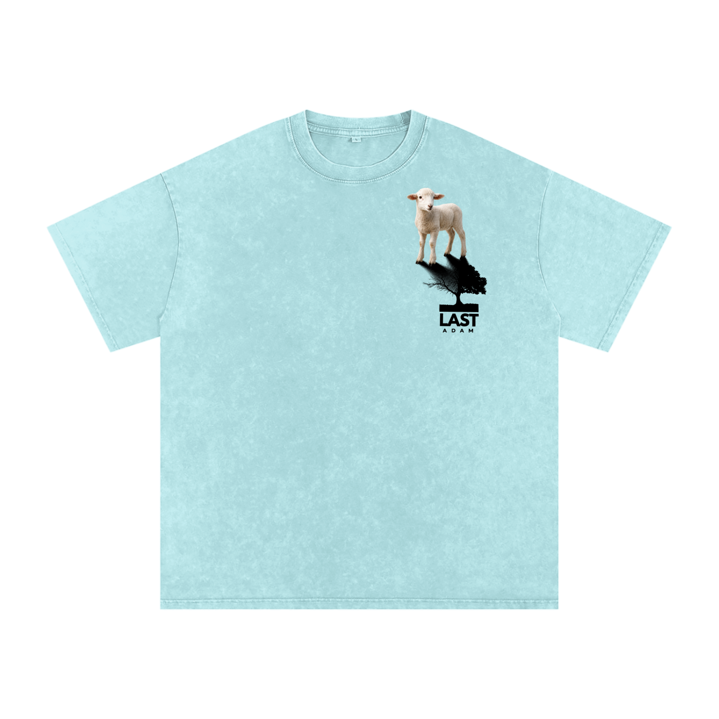 The Lamb Snow Washed Oversized Cotton T-Shirt