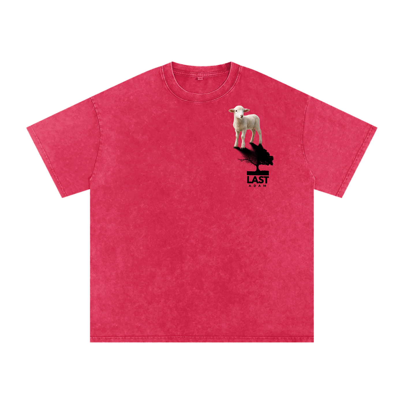 The Lamb Snow Washed Oversized Cotton T-Shirt