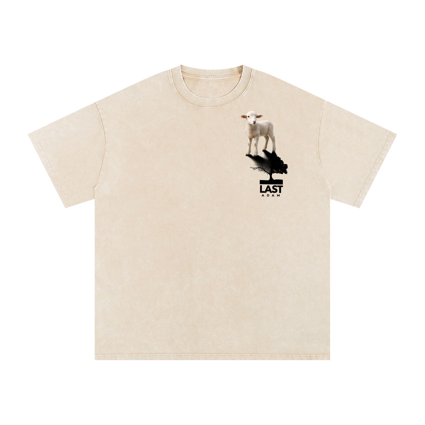 The Lamb Snow Washed Oversized Cotton T-Shirt