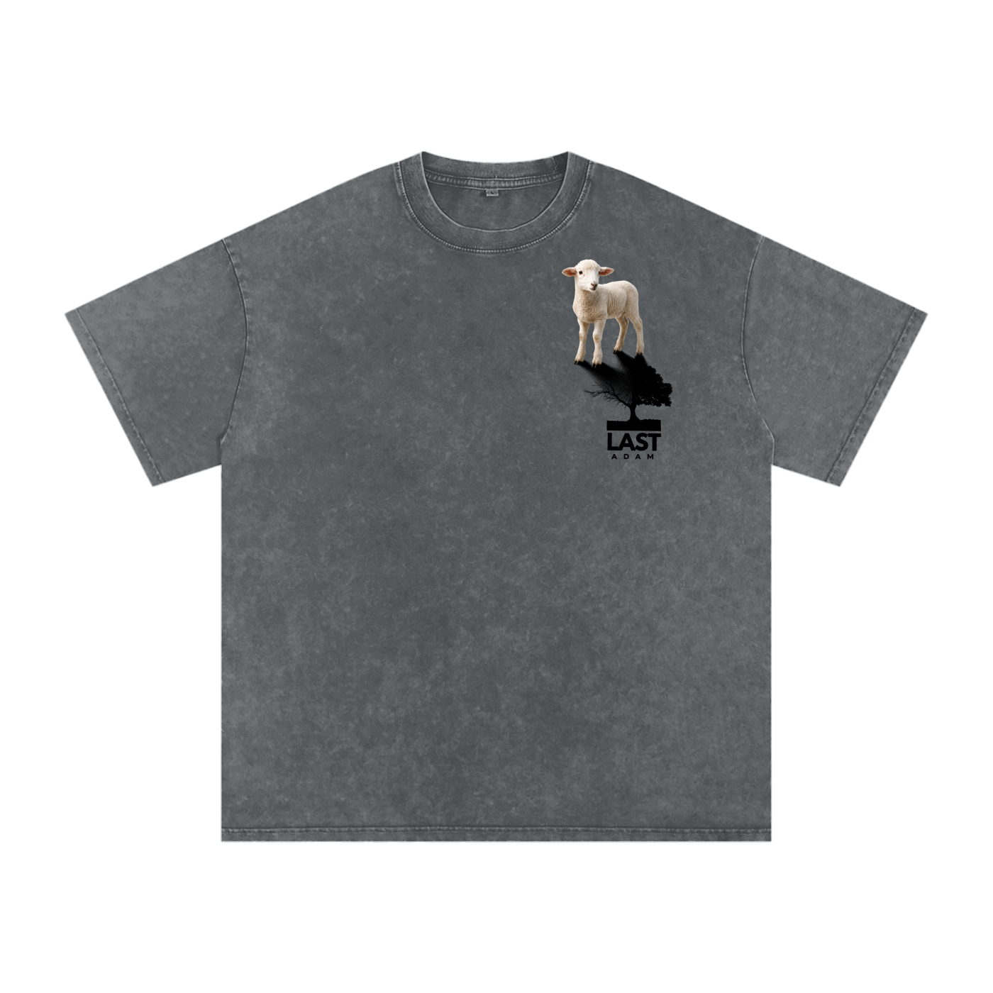The Lamb Snow Washed Oversized Cotton T-Shirt