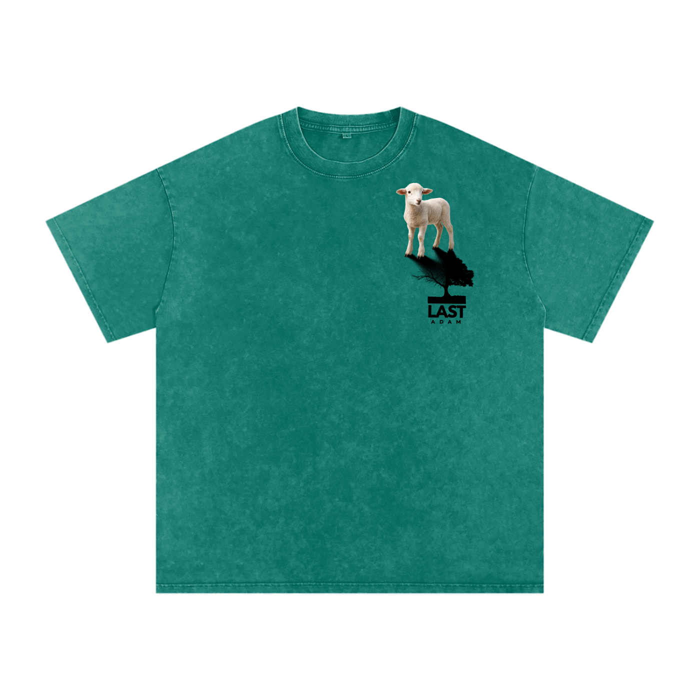 The Lamb Snow Washed Oversized Cotton T-Shirt
