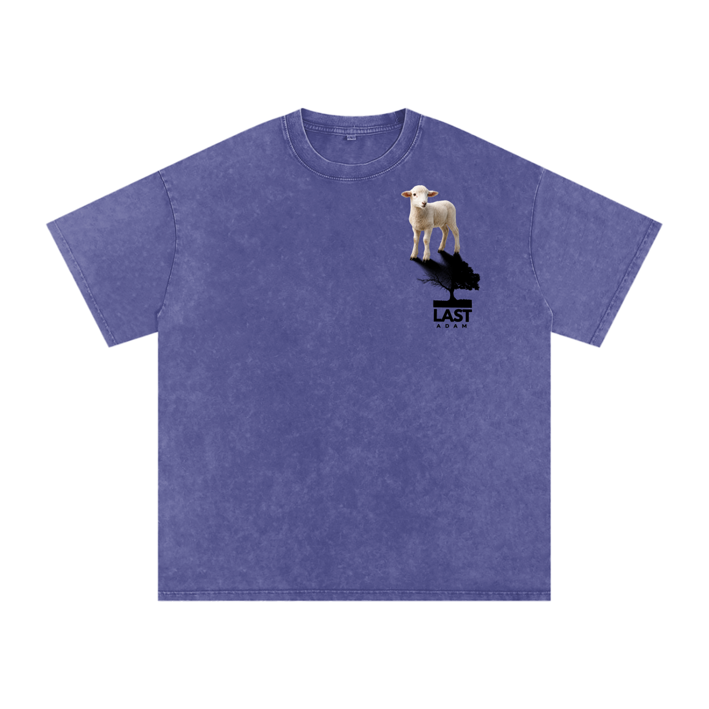The Lamb Snow Washed Oversized Cotton T-Shirt
