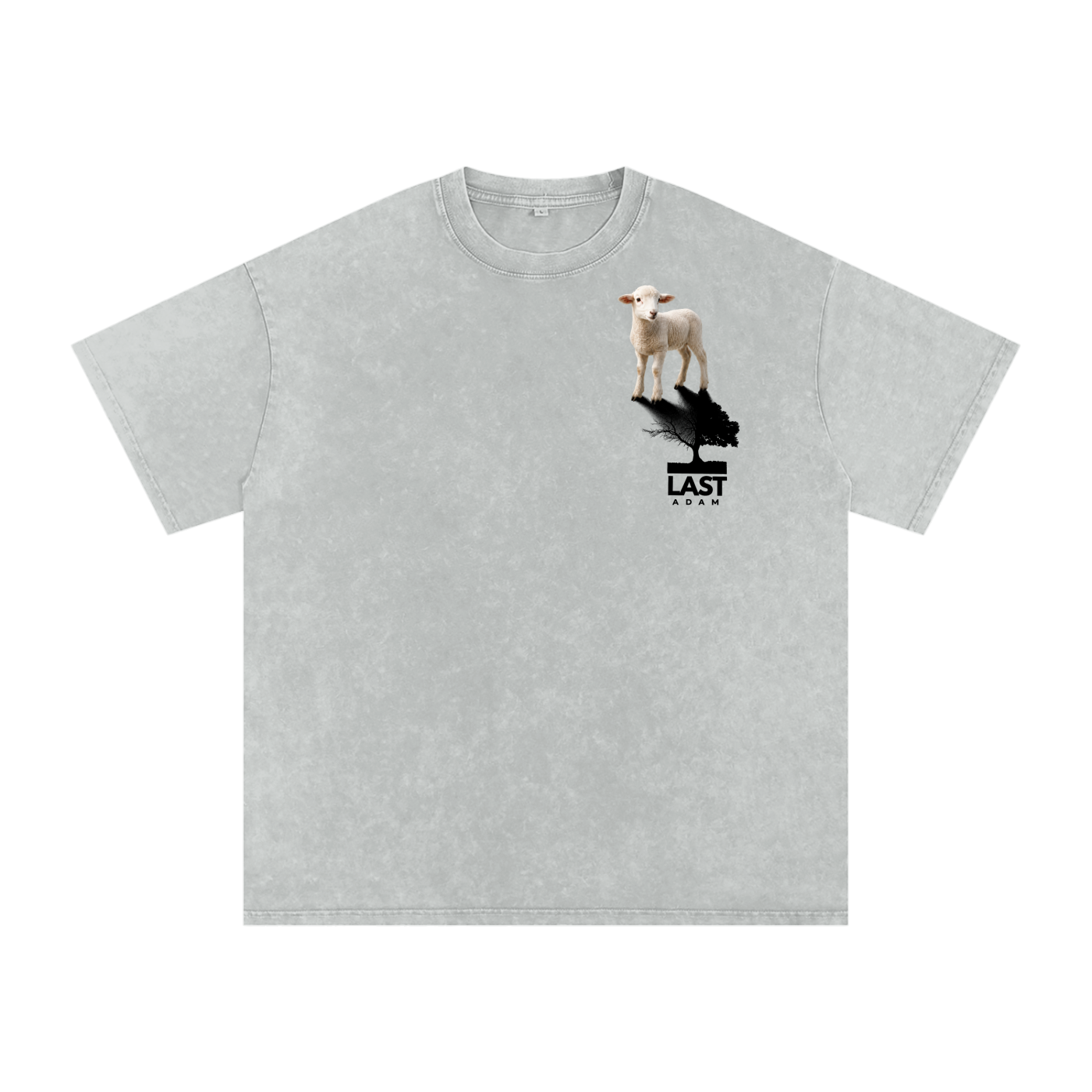 The Lamb Snow Washed Oversized Cotton T-Shirt