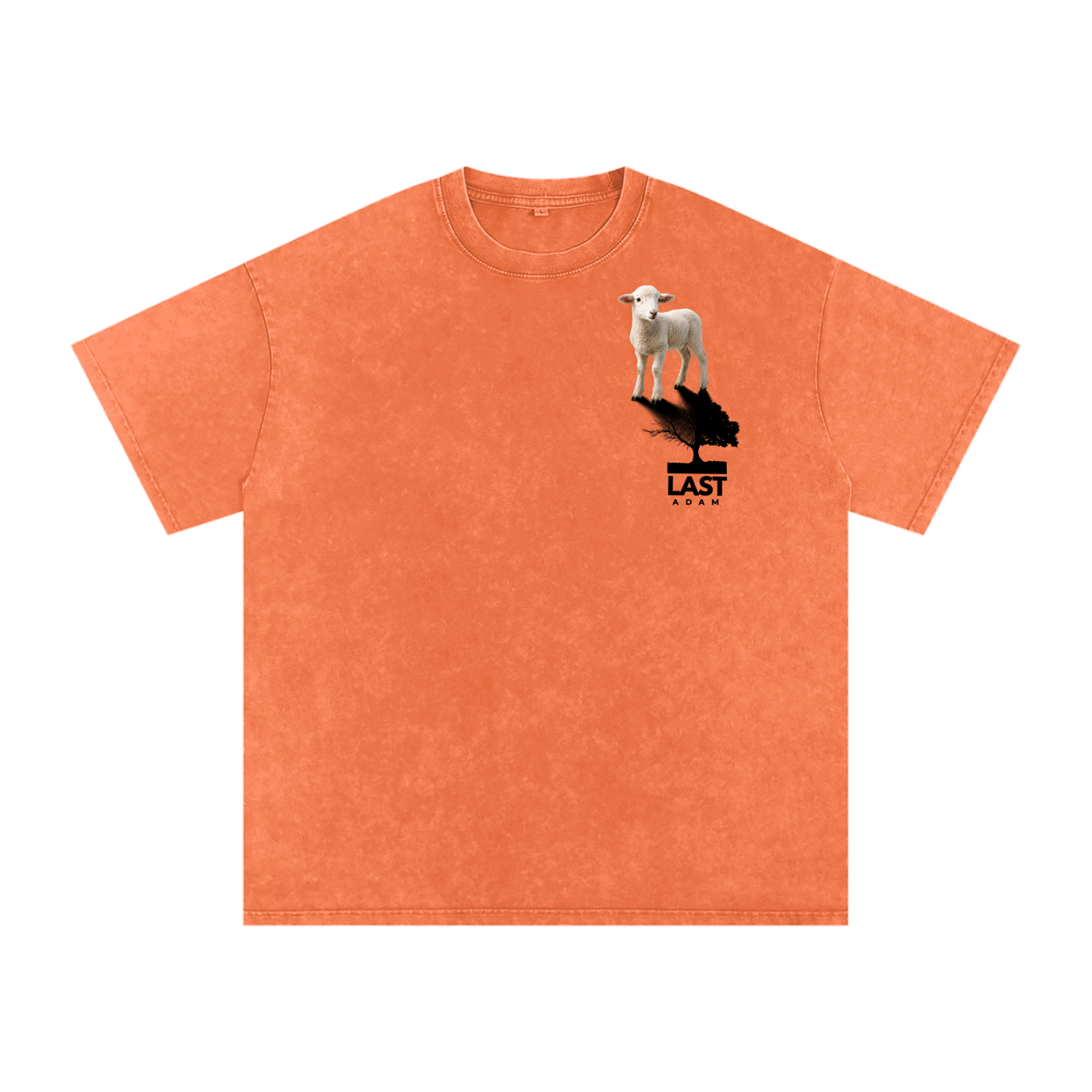 The Lamb Snow Washed Oversized Cotton T-Shirt