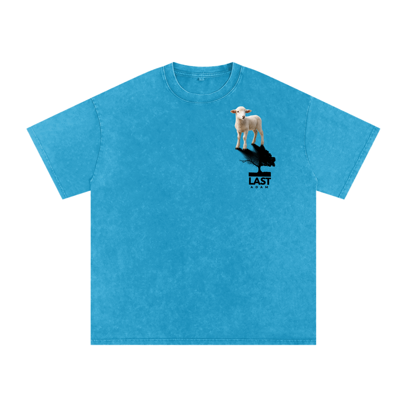 The Lamb Snow Washed Oversized Cotton T-Shirt