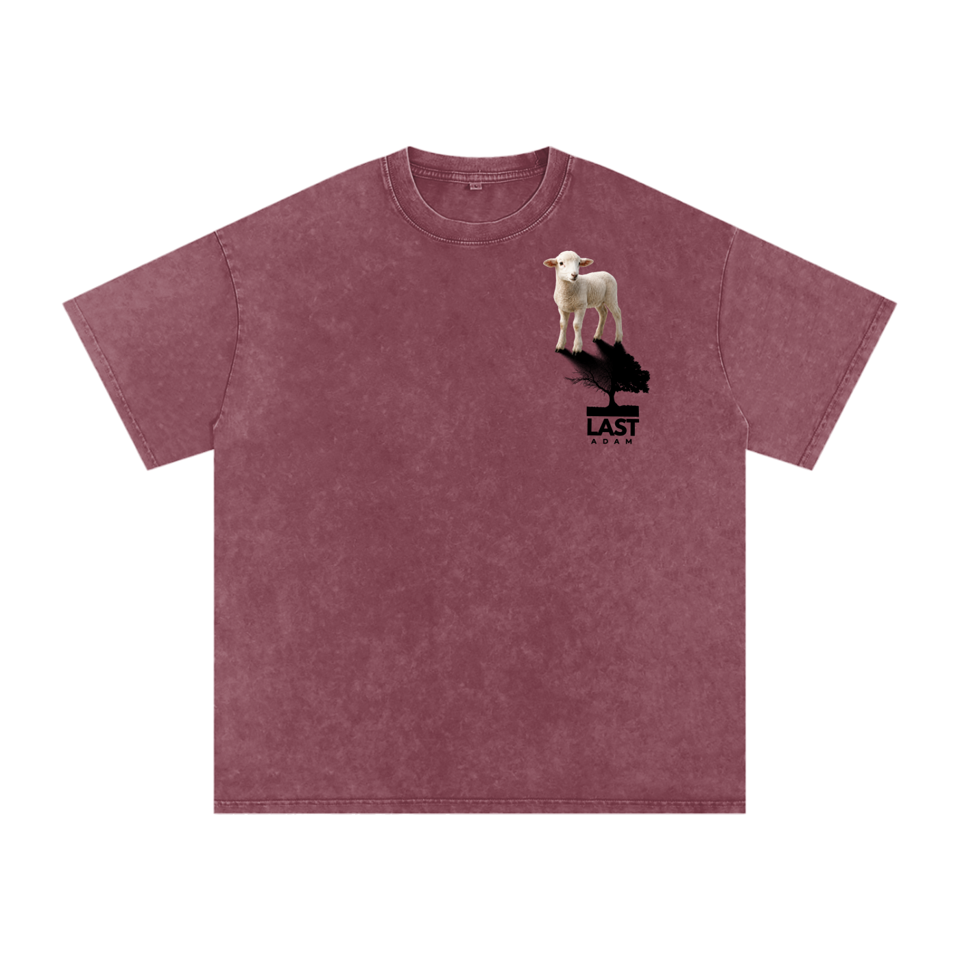 The Lamb Snow Washed Oversized Cotton T-Shirt