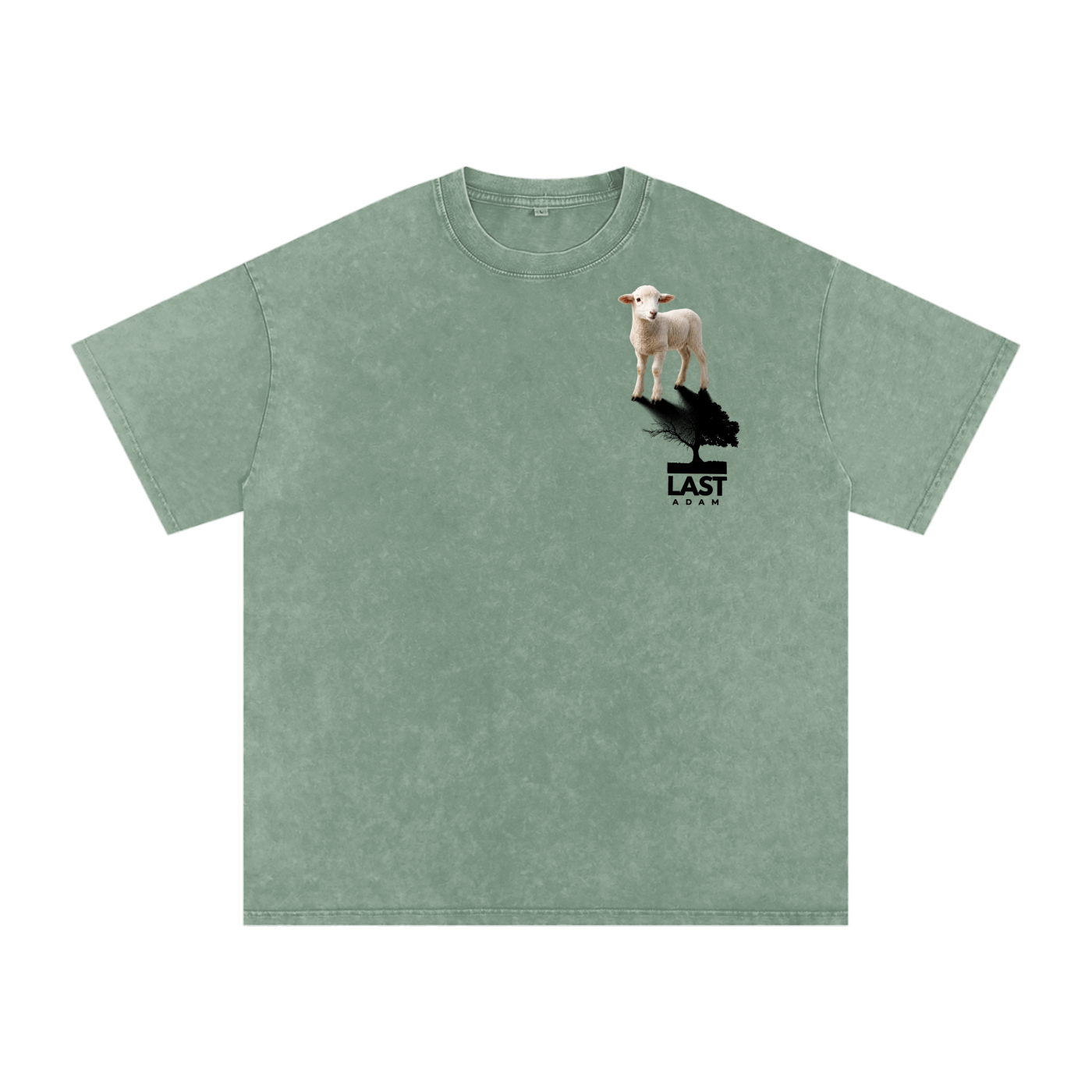 The Lamb Snow Washed Oversized Cotton T-Shirt