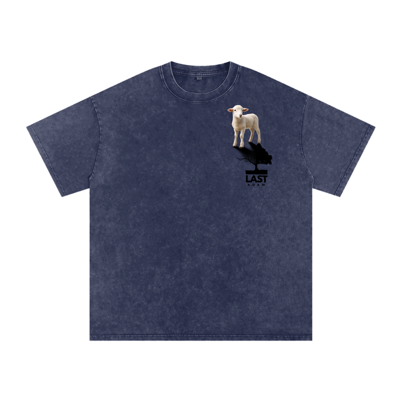 The Lamb Snow Washed Oversized Cotton T-Shirt