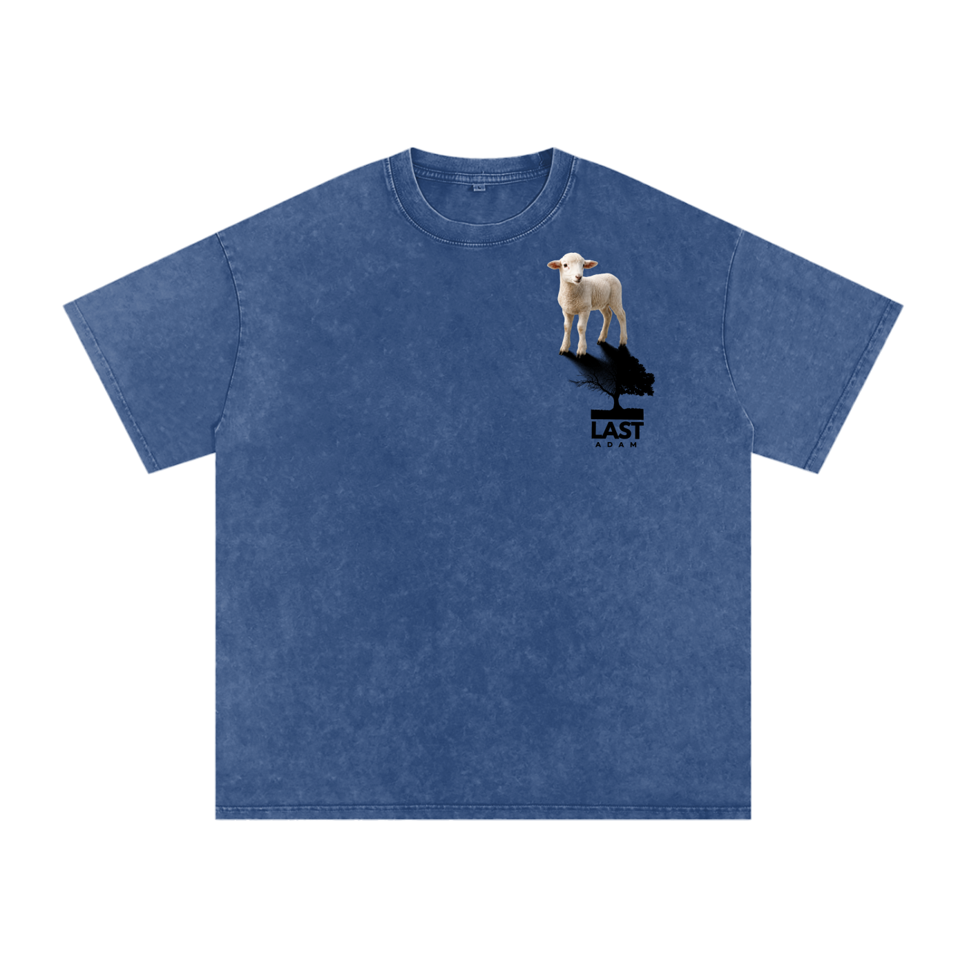 The Lamb Snow Washed Oversized Cotton T-Shirt